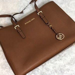 NWOT Michael Kors Large Brown Leather Tote